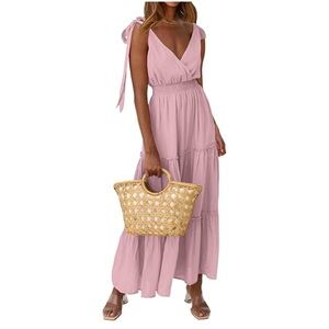 Elegant Pink Maxi Dress
